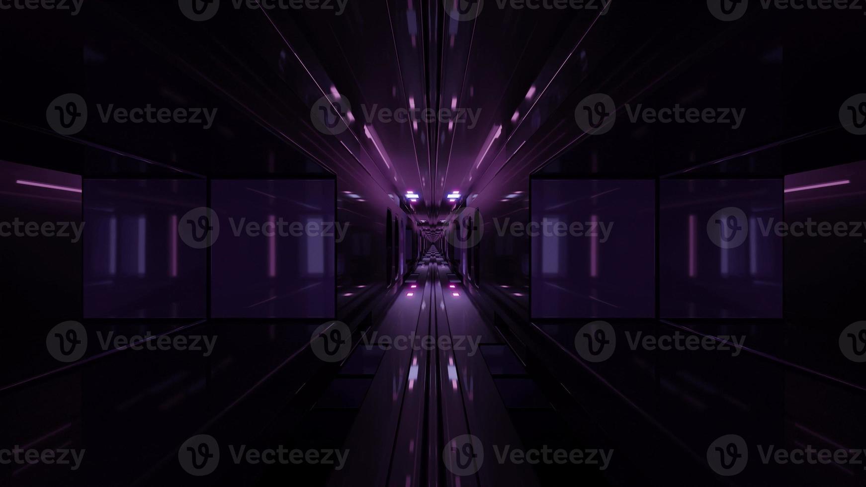 futuristisk 3d-illustration av neonljus som lyser i mörker i 4k uhd-kvalitet foto