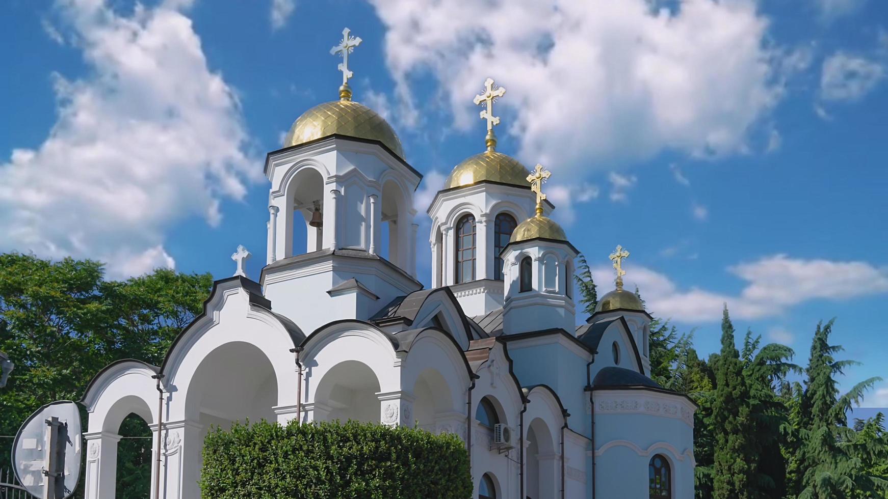 kyrka av antagandet av den saliga jungfru Maria. gurzuf, crimea foto