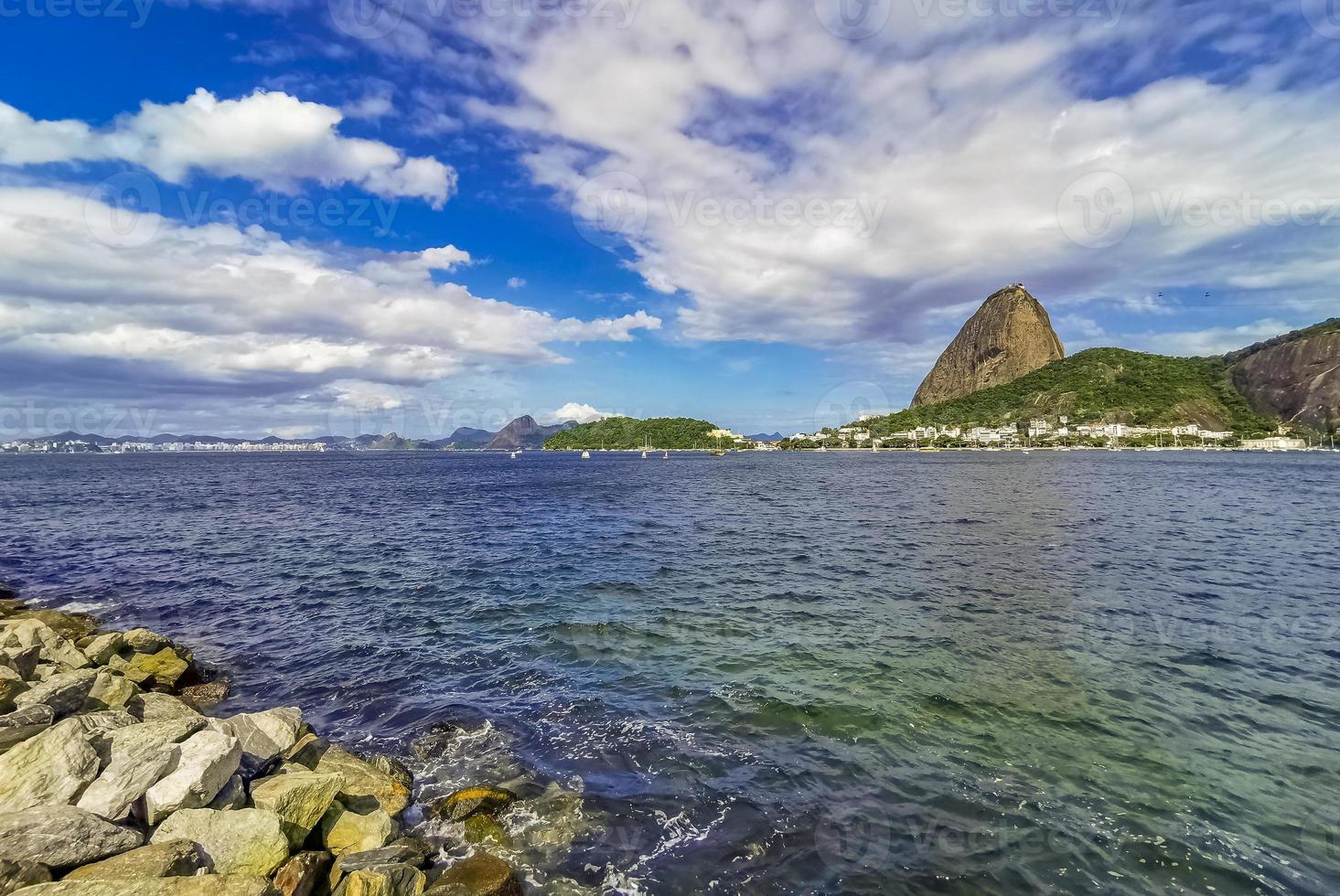 sugarloaf berget pao de acucar panorama rio de janeiro Brasilien. foto