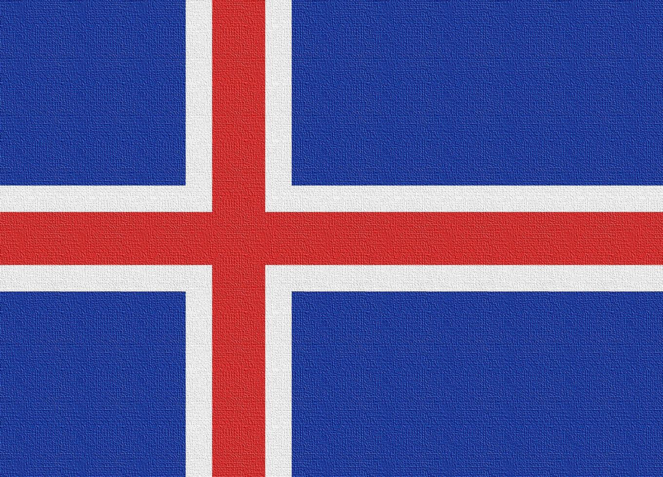illustration av Islands nationella flagga foto