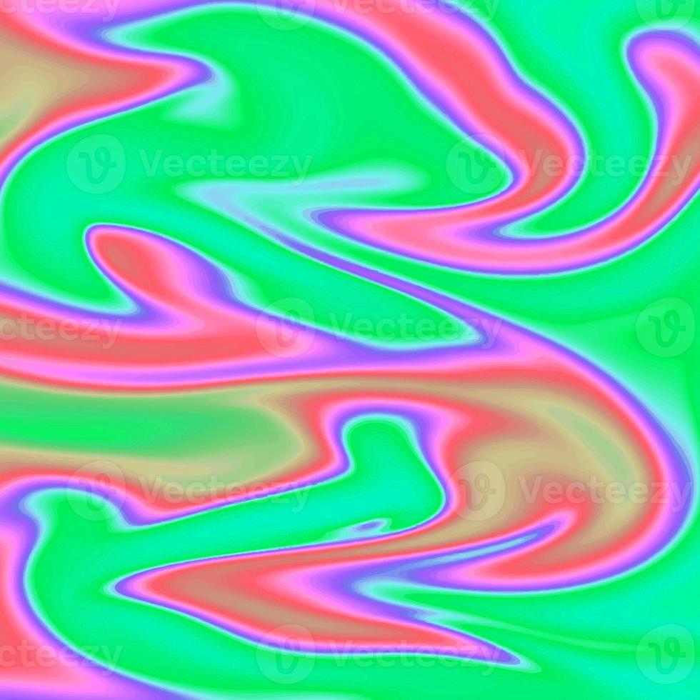 holografisk ljusgrön regnbågefoliestrukturyta med skrynkligt abstrakt foliemönster. foto