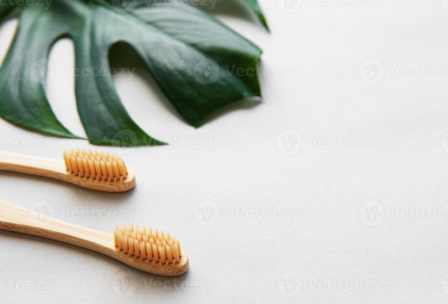 naturliga bambu tandborstar foto