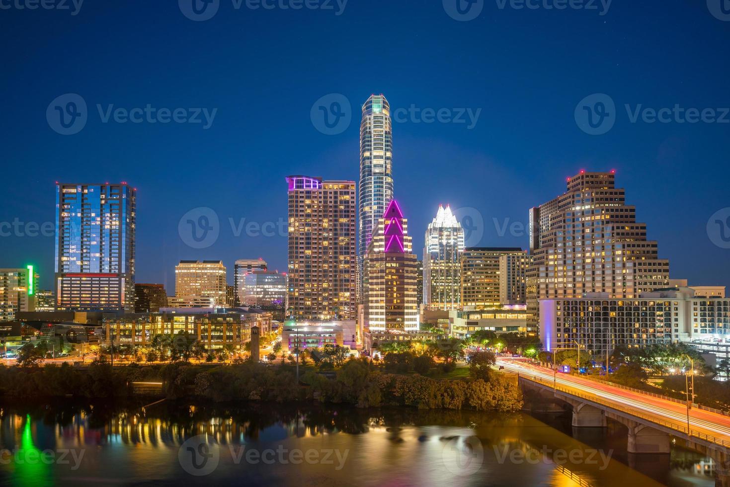 centrala skyline av austin, texas foto