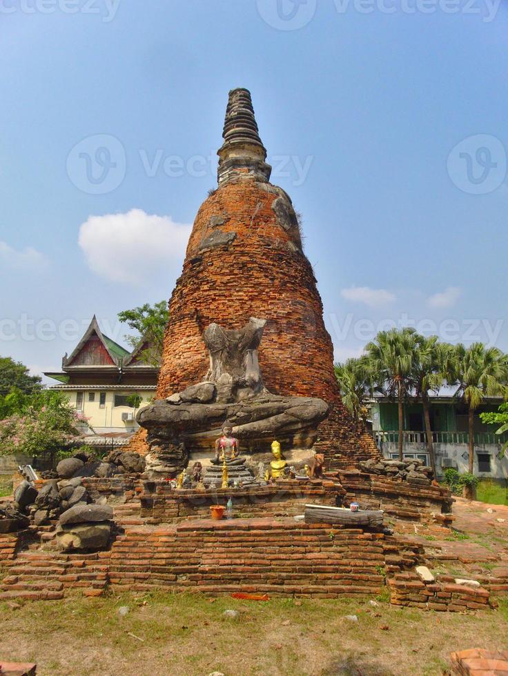 wat phra sri sanphet templet det heliga templet är det heligaste templet i det stora palatset i den gamla huvudstaden i thailand ayutthaya. foto