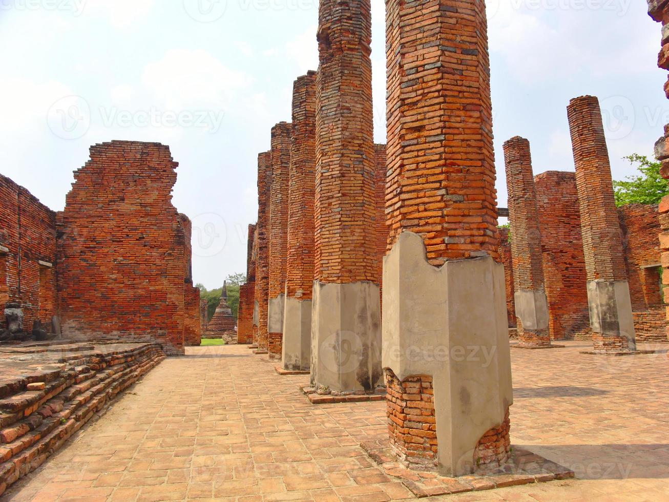 wat phra sri sanphet templet det heliga templet är det heligaste templet i det stora palatset i den gamla huvudstaden i thailand ayutthaya. foto