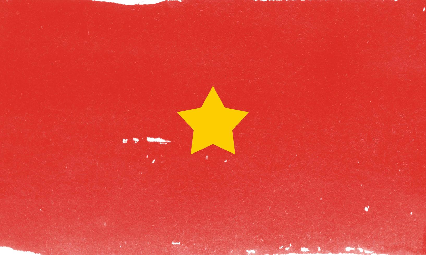 vietnam flagga med borste effekt foto