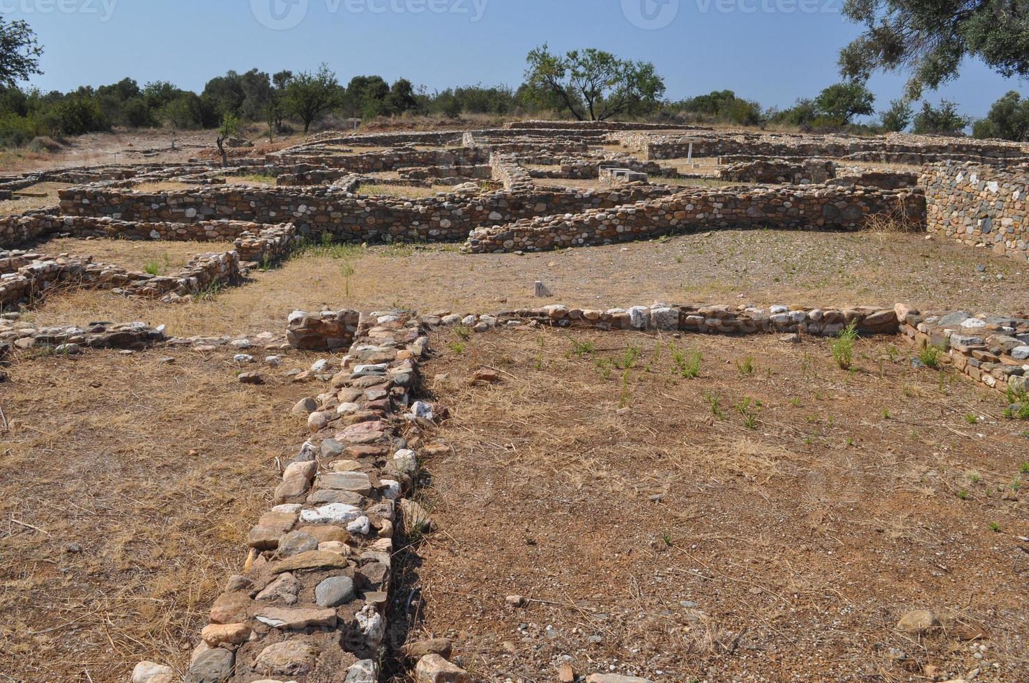 olynthus ruiner i Chalkidiki foto