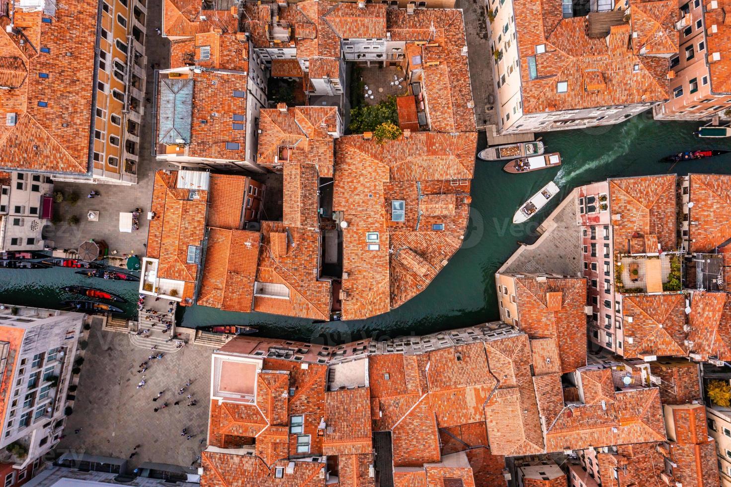 Flygfoto över ikoniska san marco torget foto