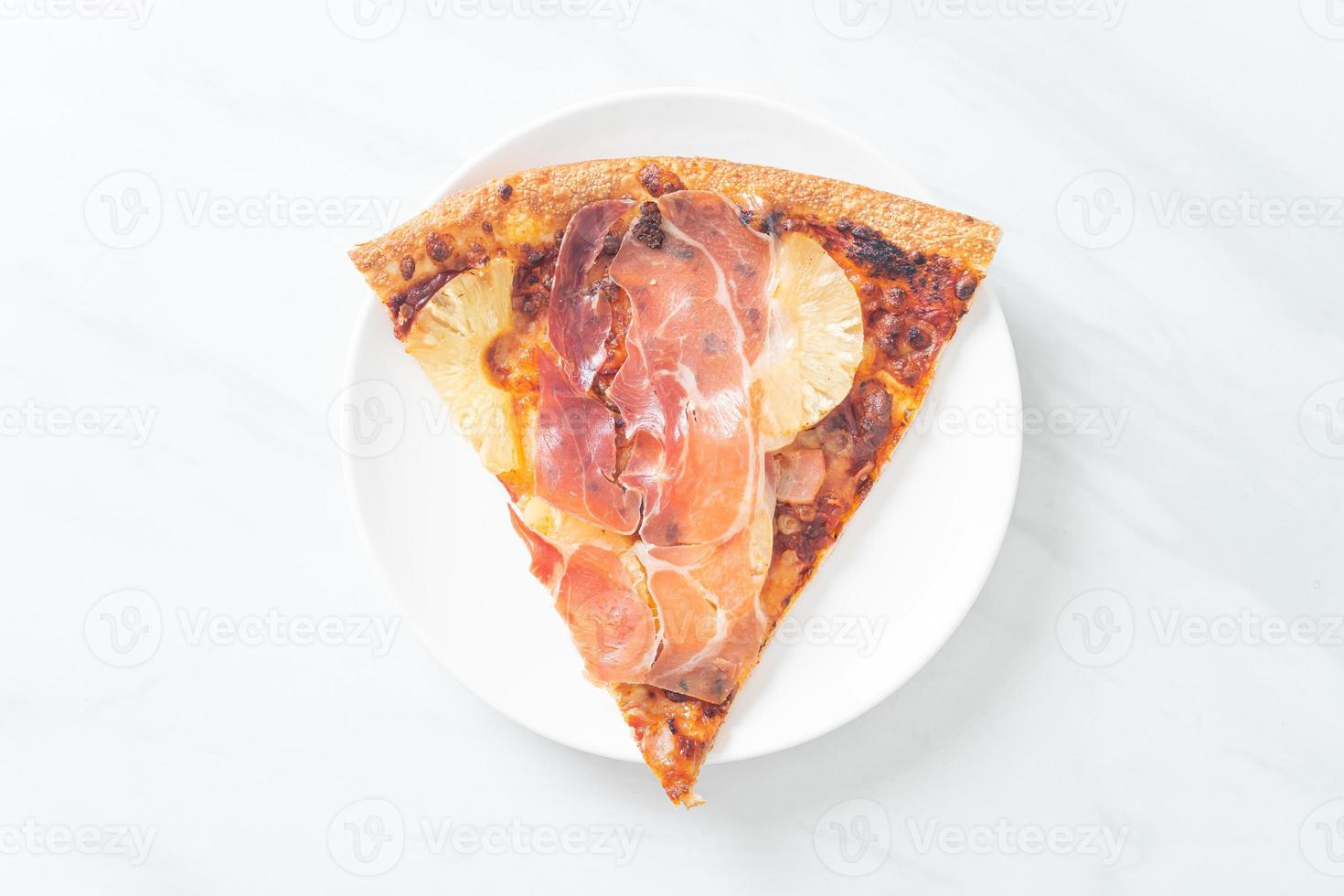 pizza med prosciutto- eller parmaskinkspizza foto