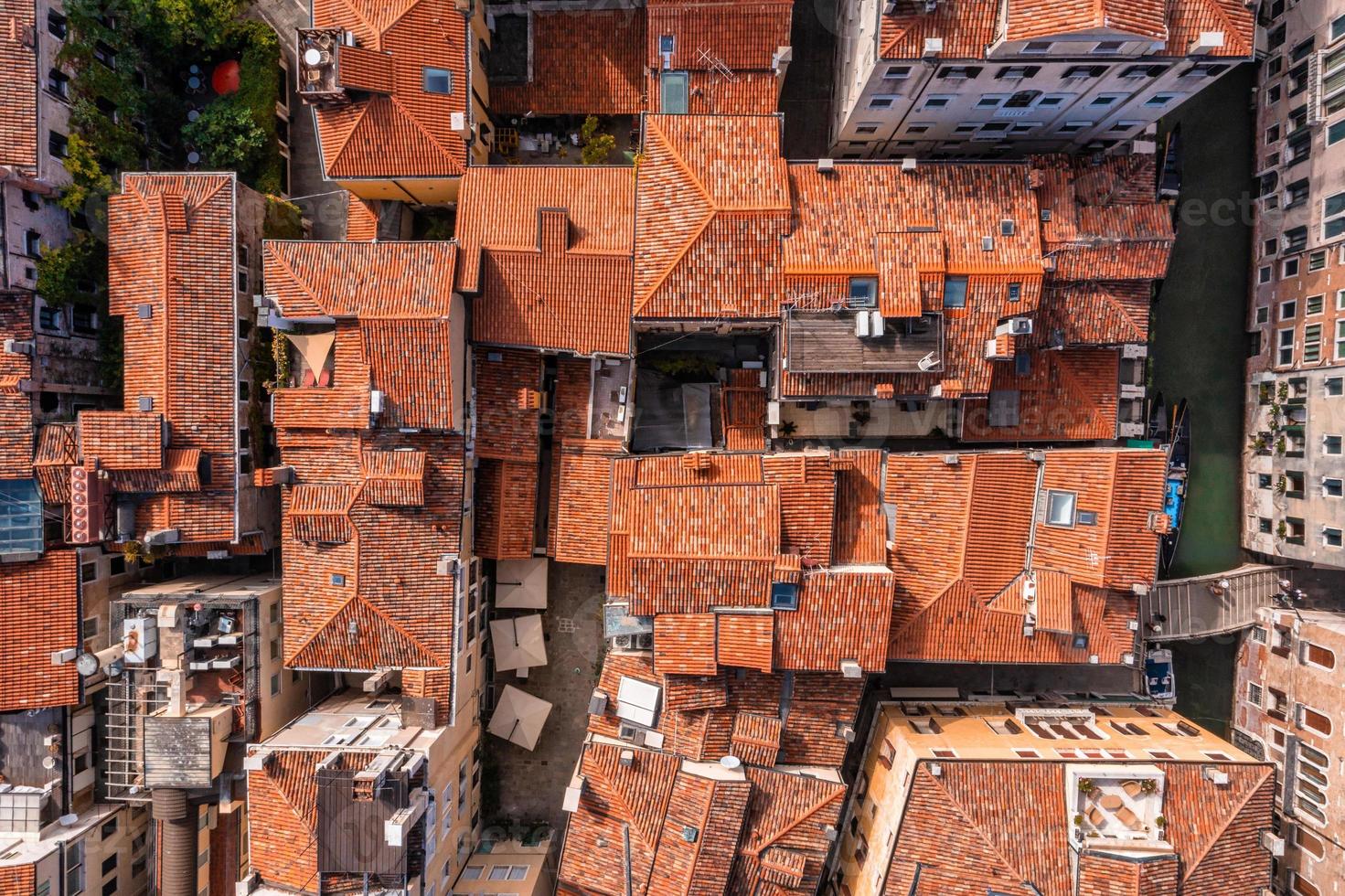 Flygfoto över Venedig nära Markusplatsen foto