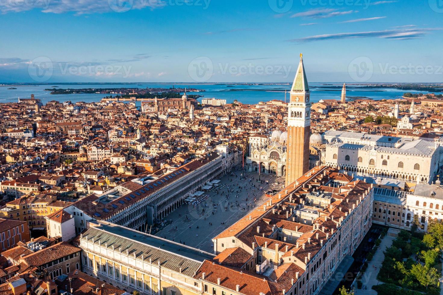 Flygfoto över ikoniska san marco torget foto