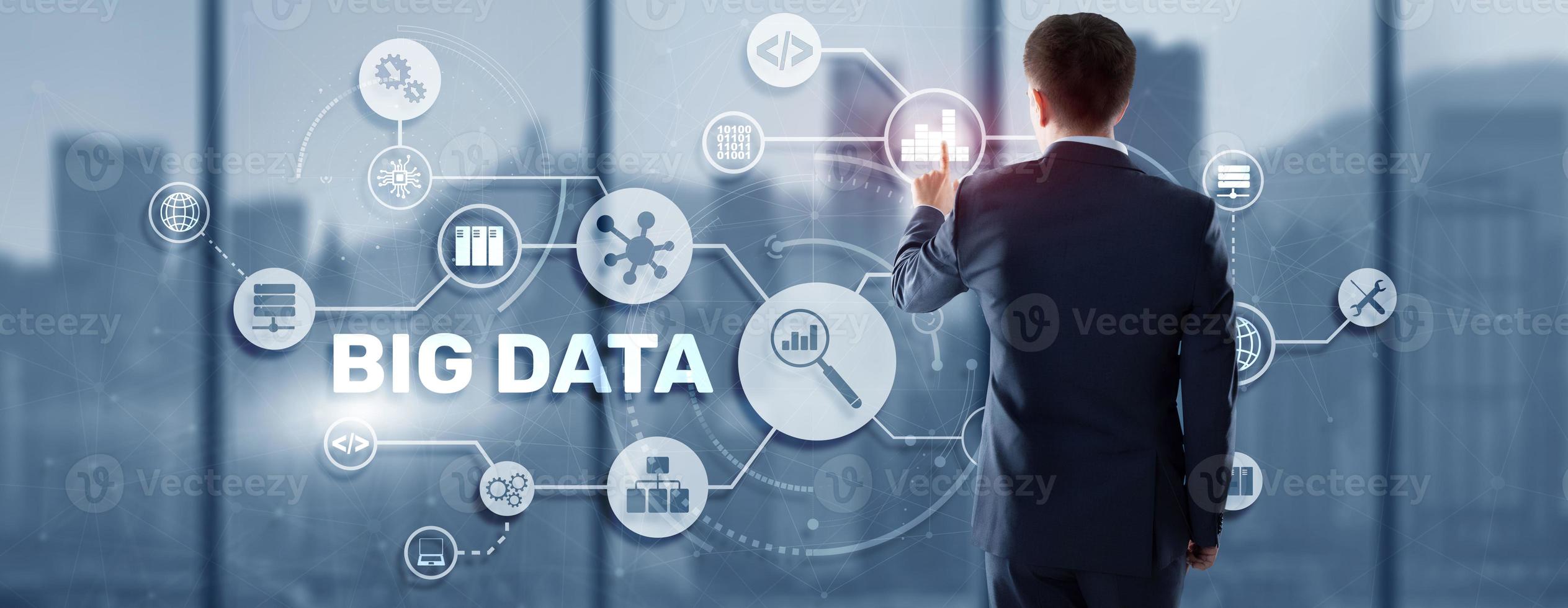 big data och business intelligence analytics koncept foto