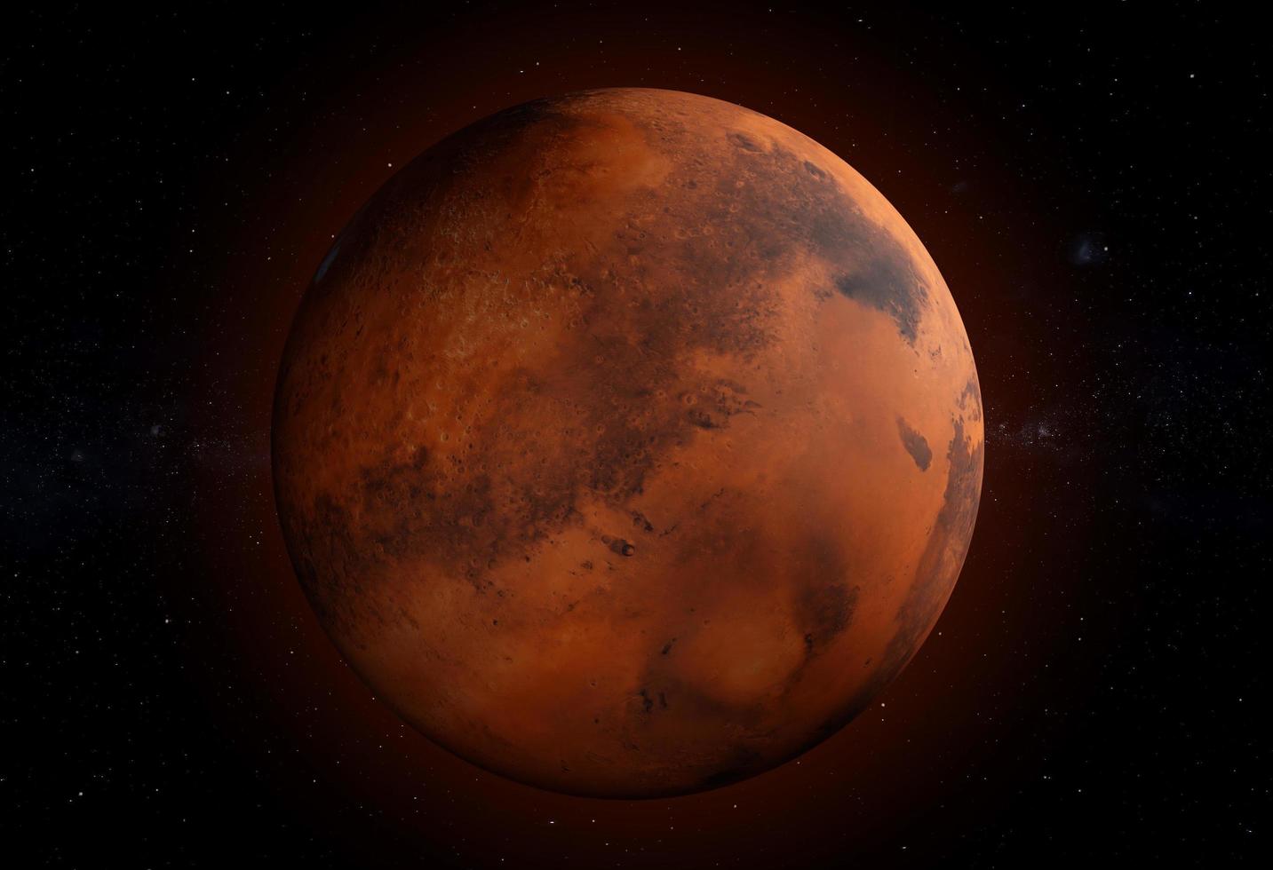 mars planet i rymden foto