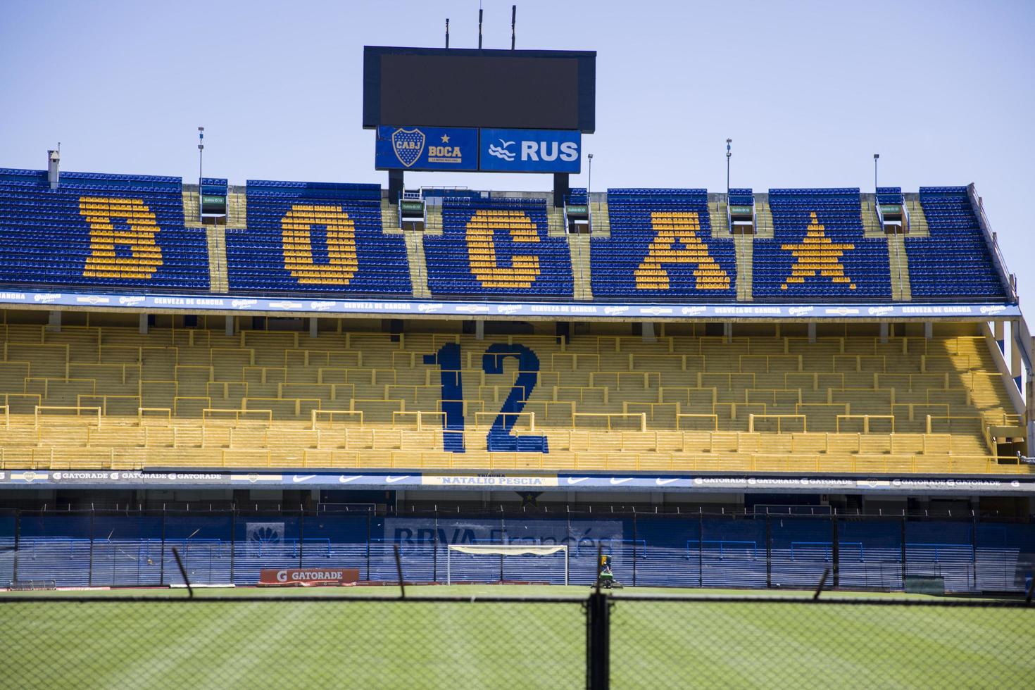 buenos aires, argentina, 20 januari 2018 - detalj från la bombonera-stadion i buenos aires, argentina. det är boca juniors ägd stadion och byggdes 1938. foto
