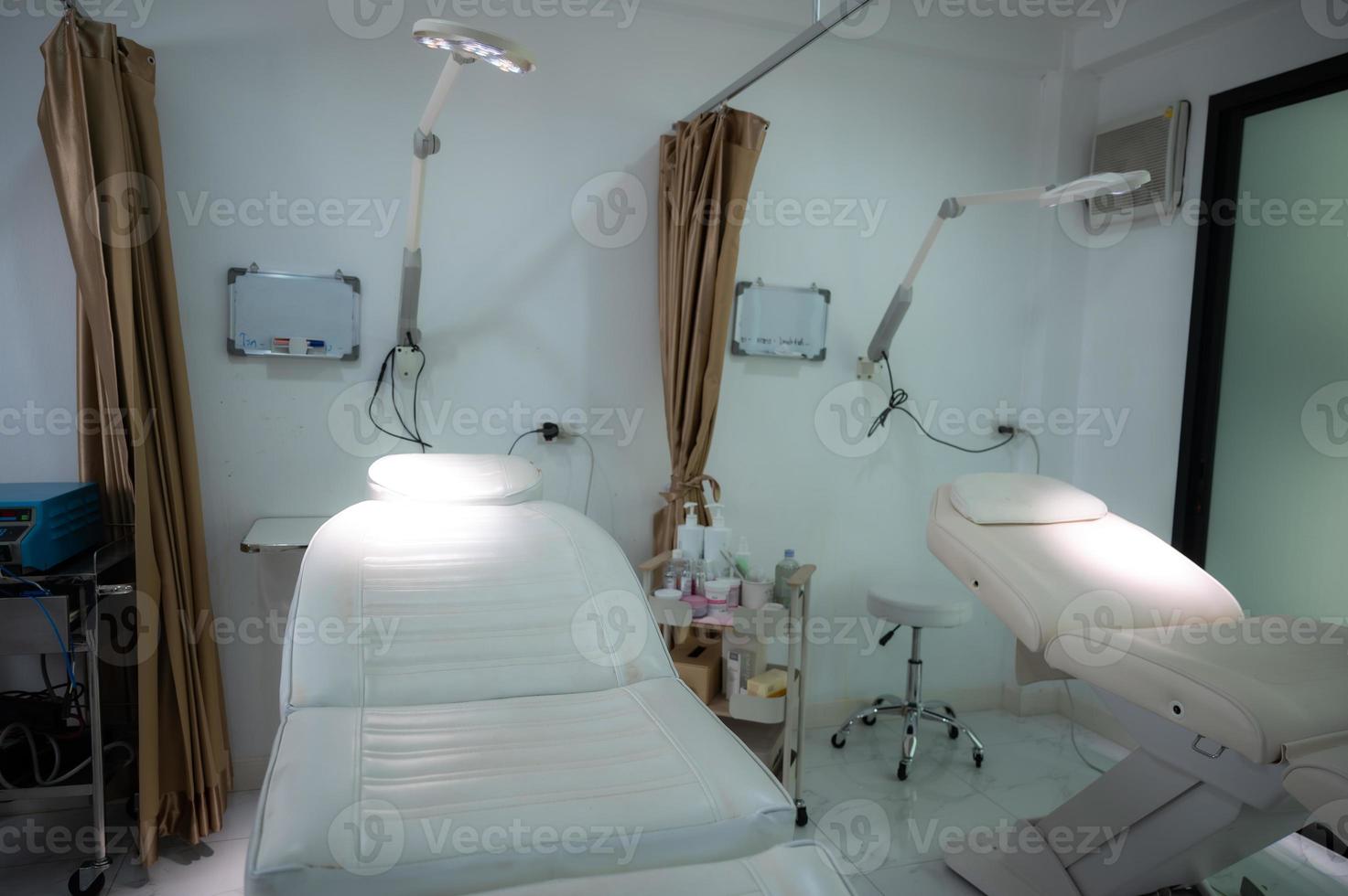 medicinsk klinik operationssal, kosmetisk terapi hälsovård behandling kirurgi klinik foto