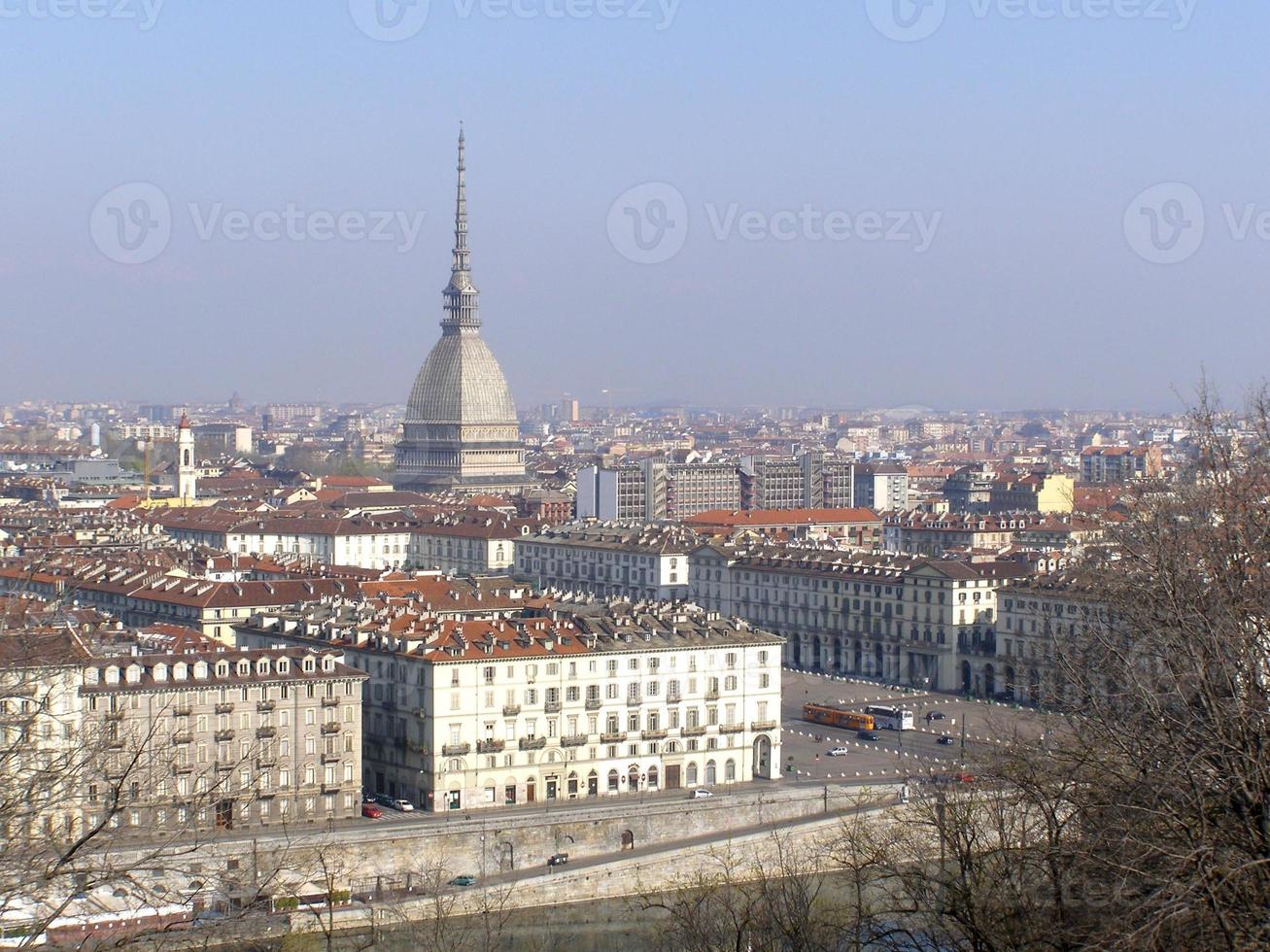 Flygfoto över turin foto