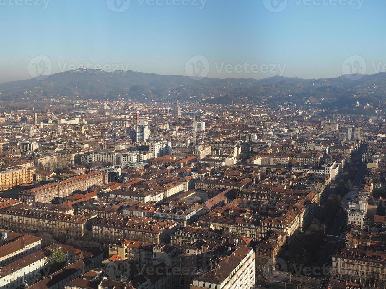 Flygfoto över turin foto