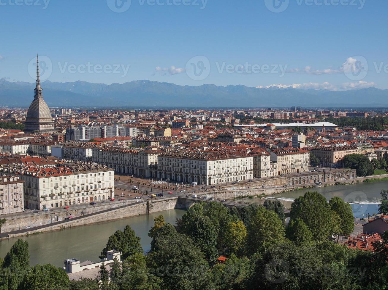 Flygfoto över turin foto