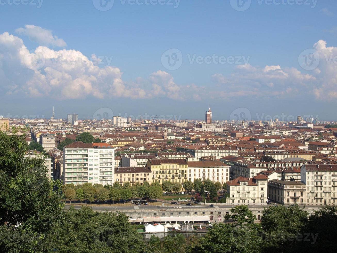 Flygfoto över turin foto