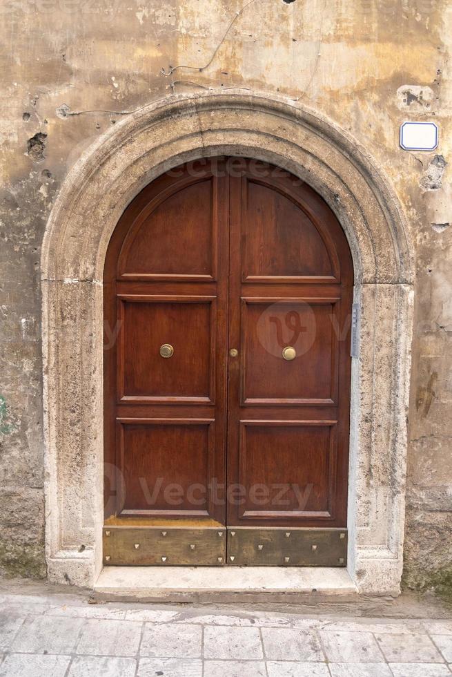 dörrar med klassisk inredning i Rom, Italien. foto