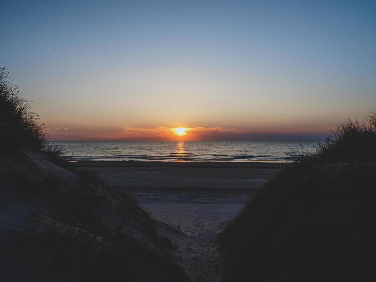 solnedgång i danmark foto