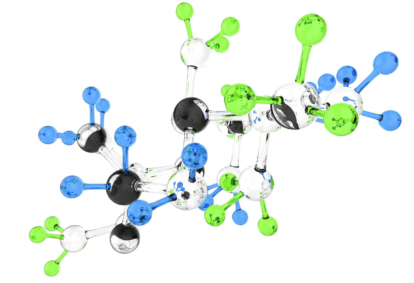 molekylglas 3d-färger foto