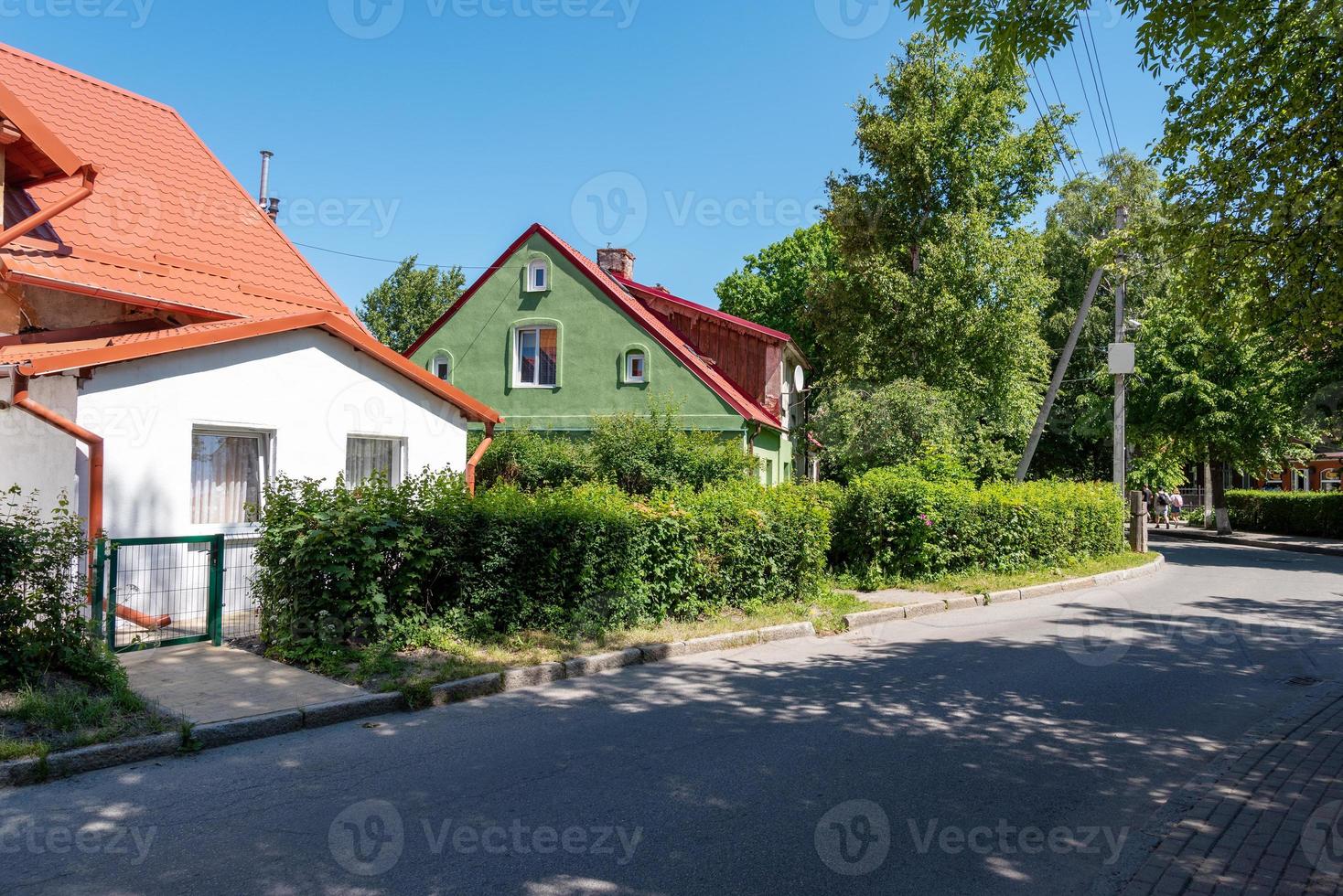 zelenogradsk, Ryssland, utsikt över husets gamla byggnader. foto