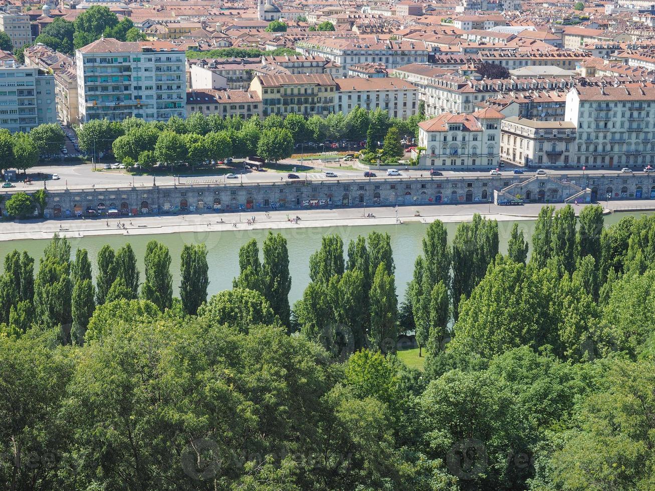 Flygfoto över turin foto