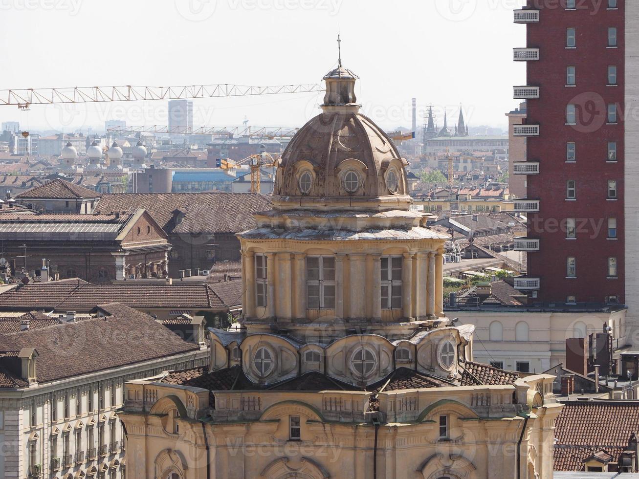 Flygfoto över turin foto