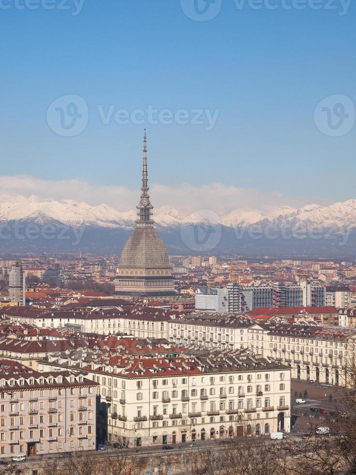 Flygfoto över turin foto