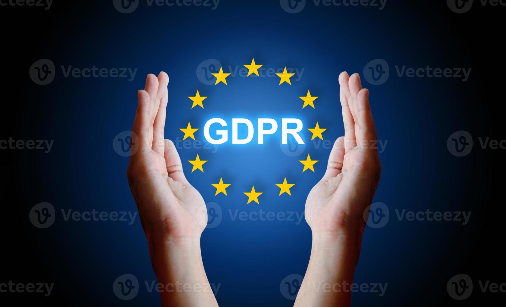 handskyddsskylt allmän dataskyddsförordning gdpr. foto