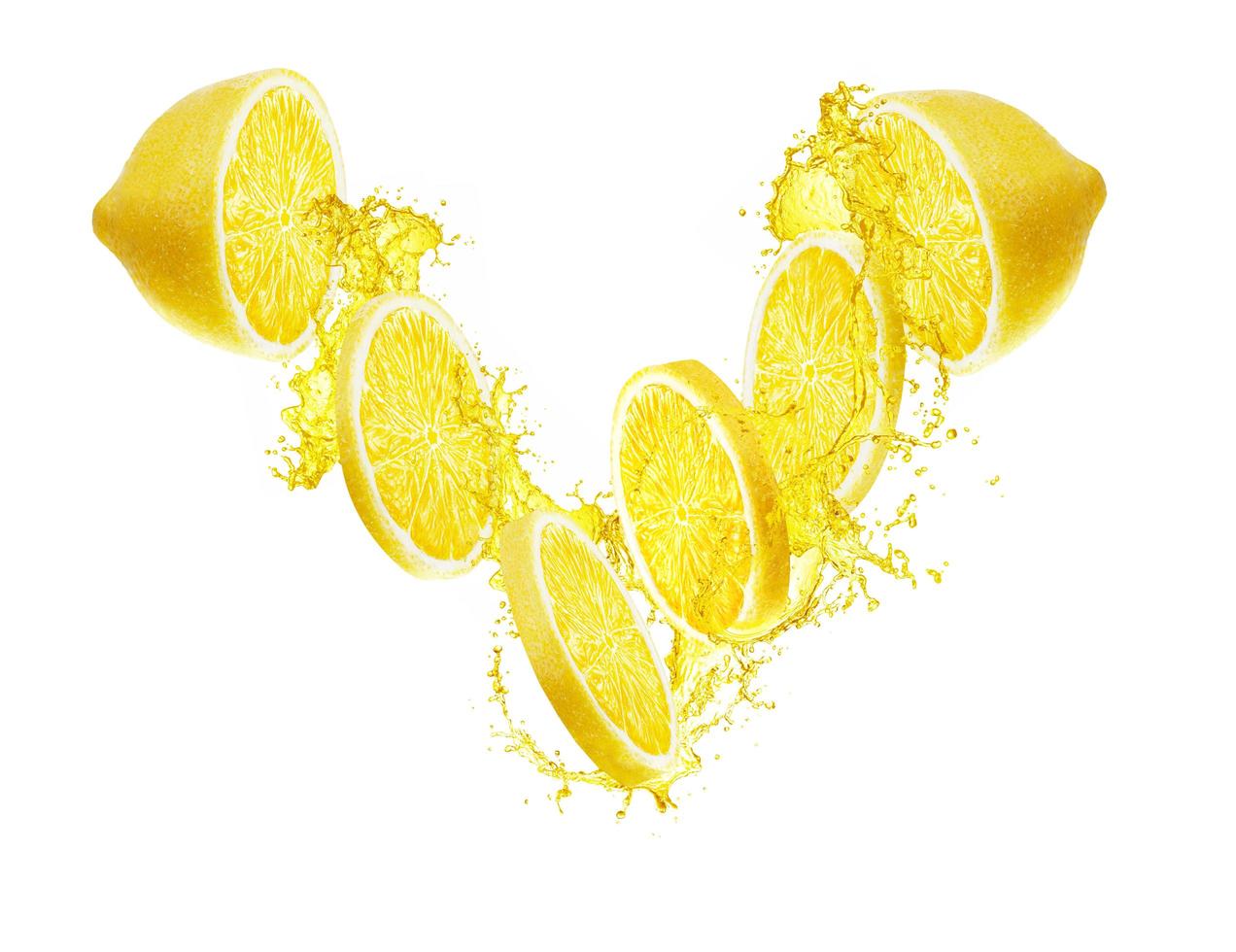 färsk citronskiva foto