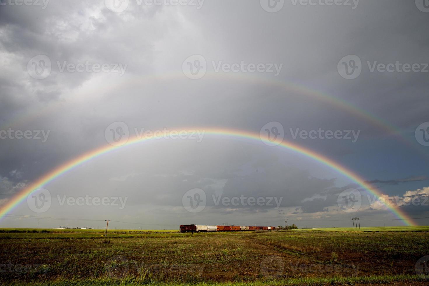 storm moln saskatchewan regnbåge foto