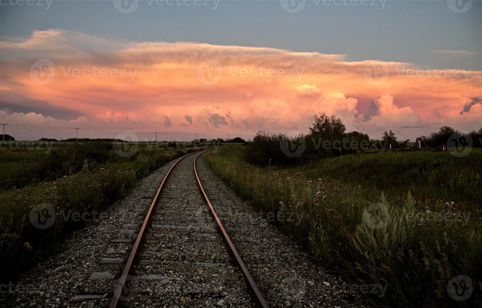 storm moln saskatchewan solnedgång foto