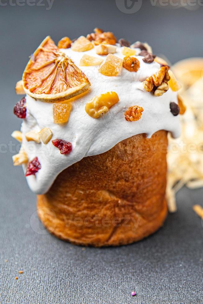 påsk tårta bakgrund söt dessert festlig bröd bakning foto