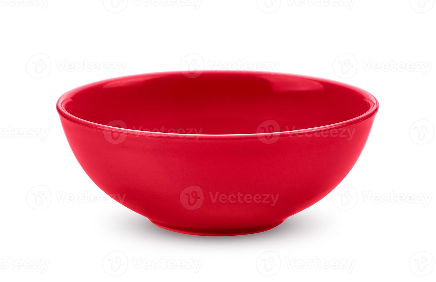 röd skål på vit bakgrund foto