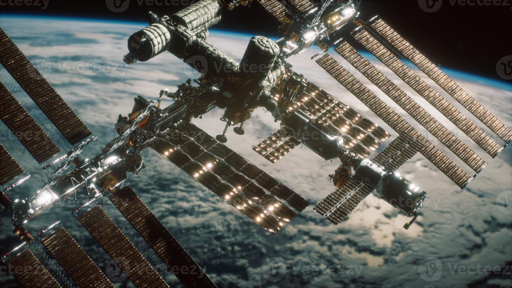 internationell rymdstation. delar av denna bild från nasa foto
