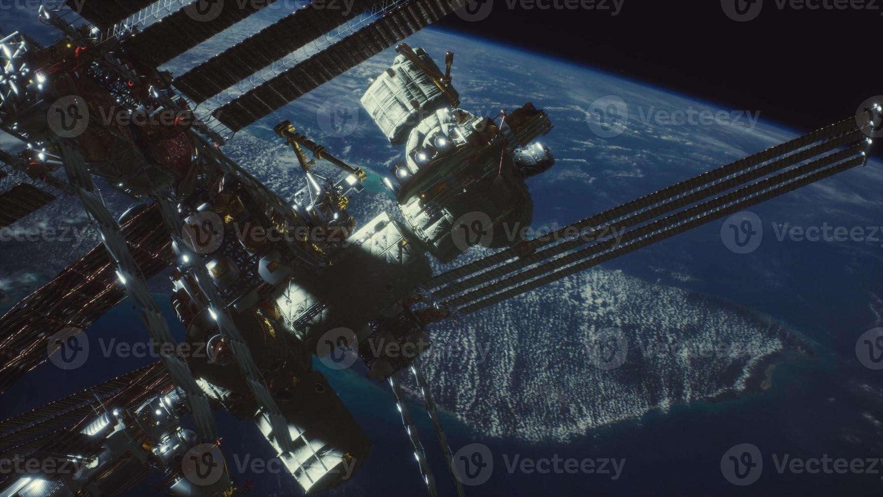 internationell rymdstation. delar av denna bild från nasa foto