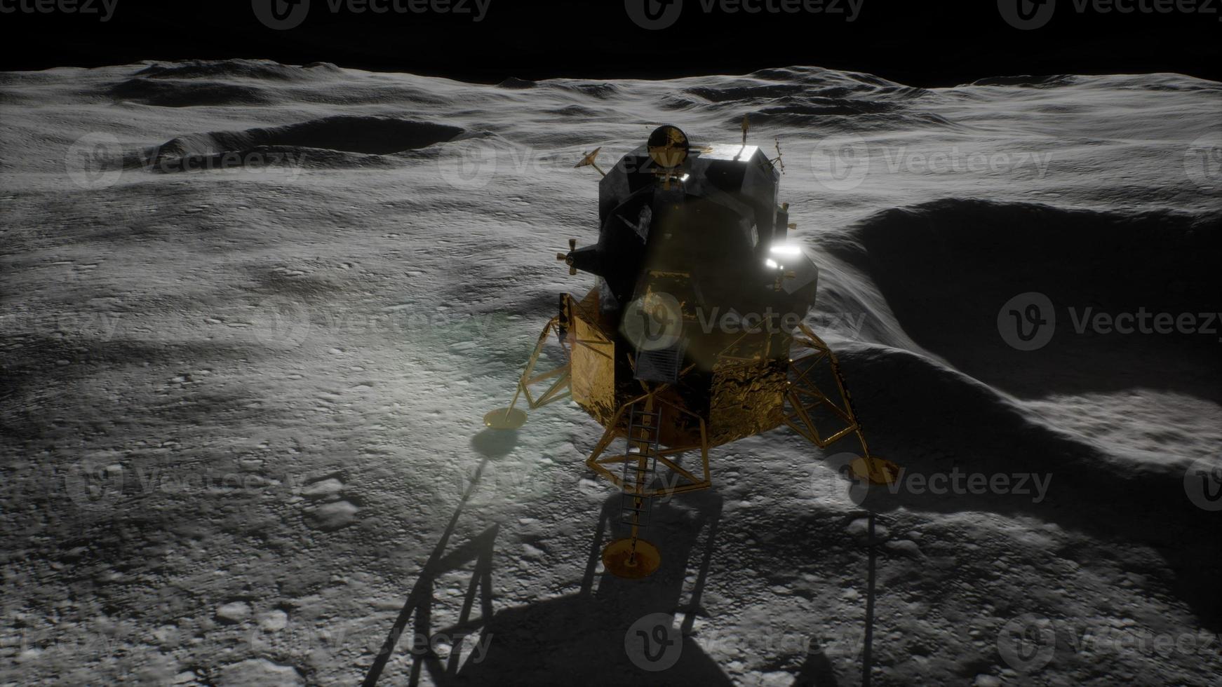 månlandningsuppdrag på månen foto
