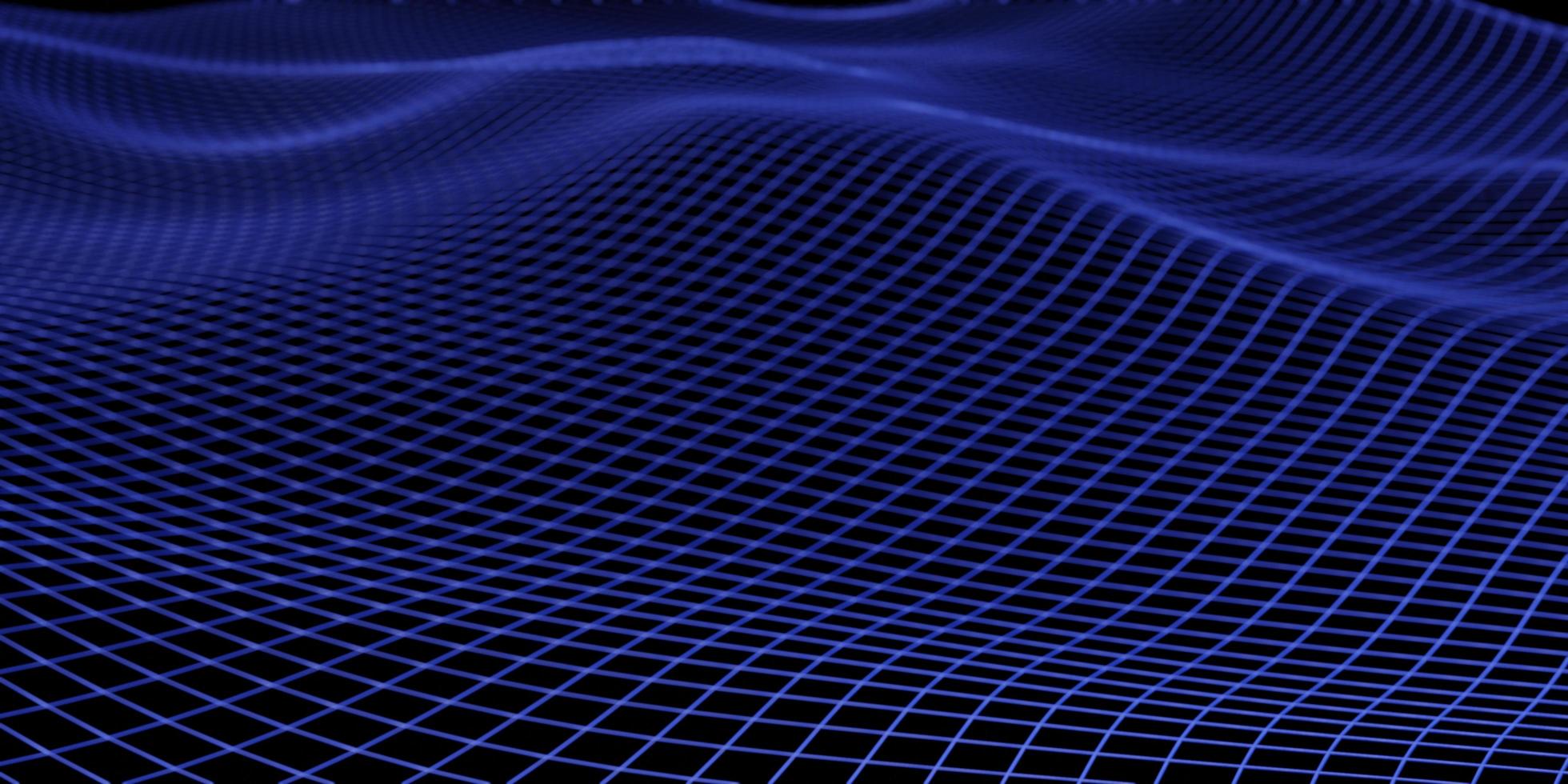 mesh vågstruktur kurva bakgrund lila och blå gradient makrobild 3d illustration foto