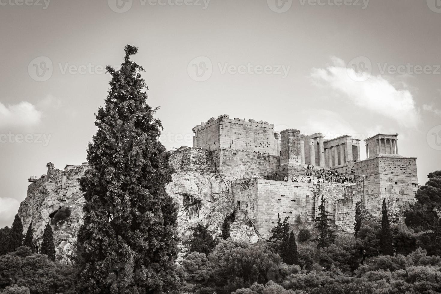 akropolis i aten ruiner parthenon grekland huvudstad aten i grekland. foto