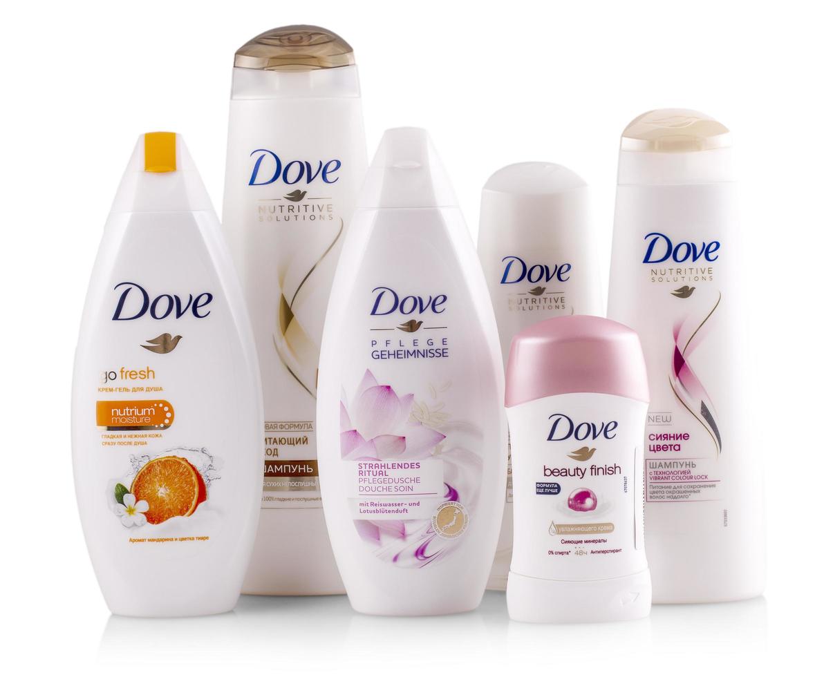 produktfotografering av dove cream shower gel. foto