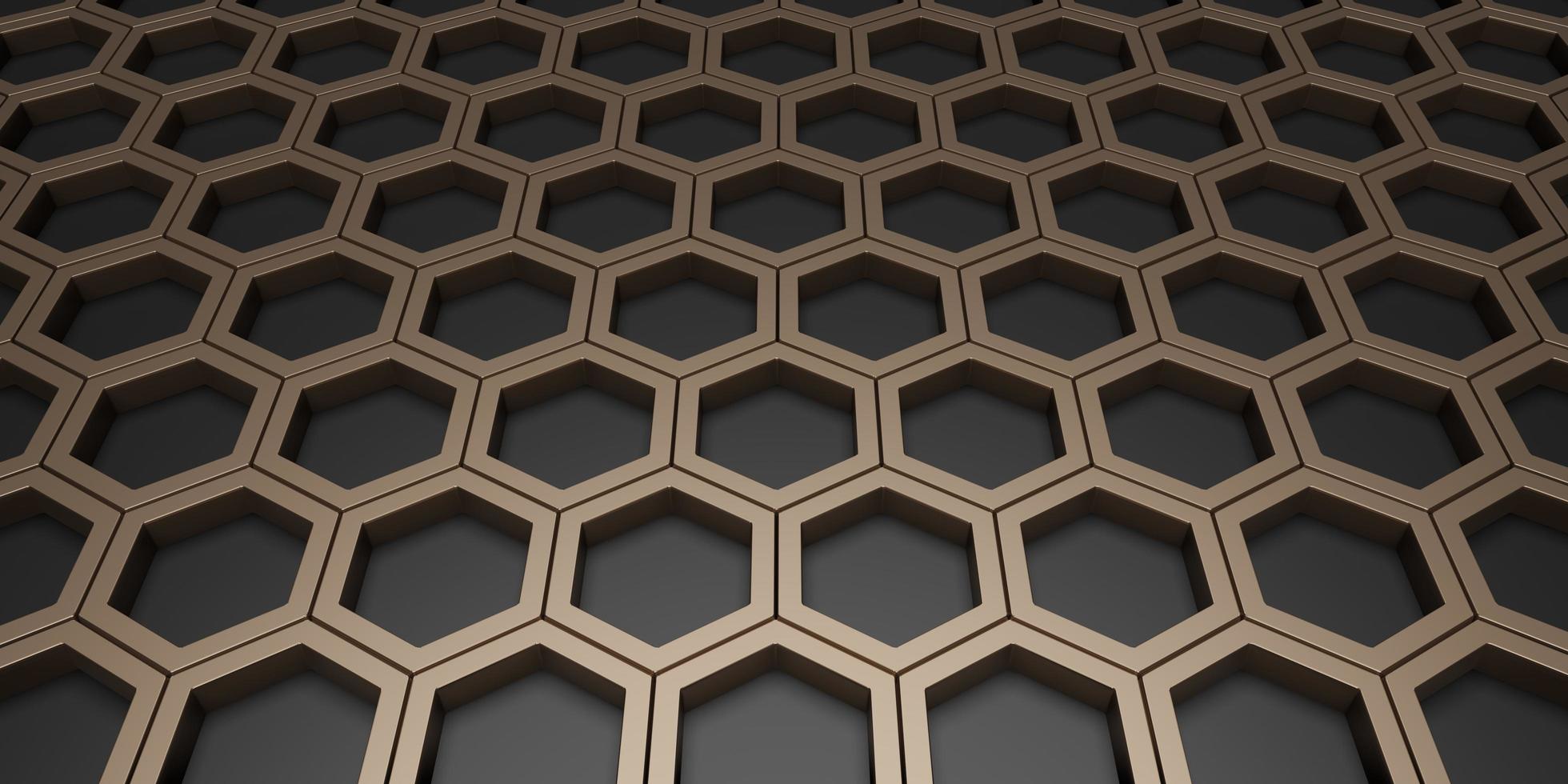 abstrakt hexagon bakgrund honeycomb vägg teknik bakgrund 3d illustration foto