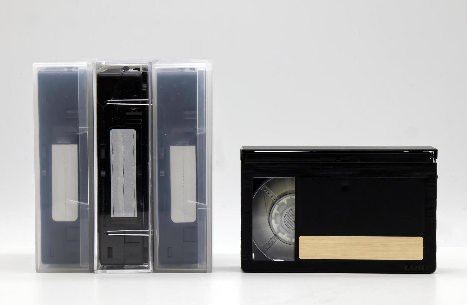 vintage medialagringskassettband vhs-c. vintageteknik från 90-talet. foto