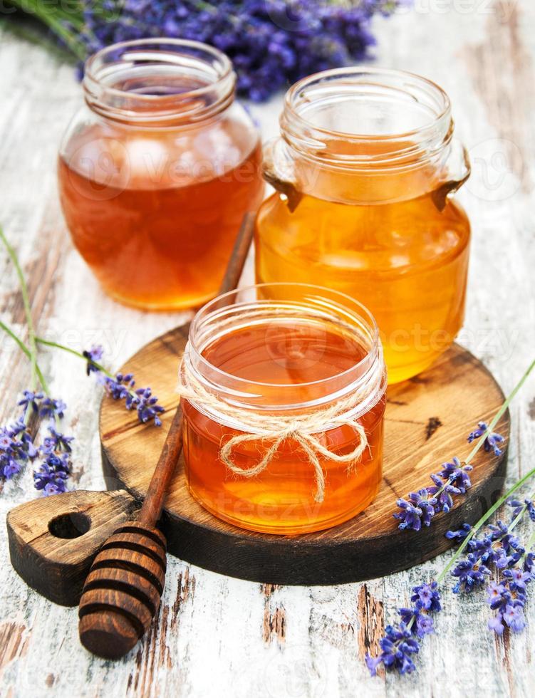 honung och lavendel foto