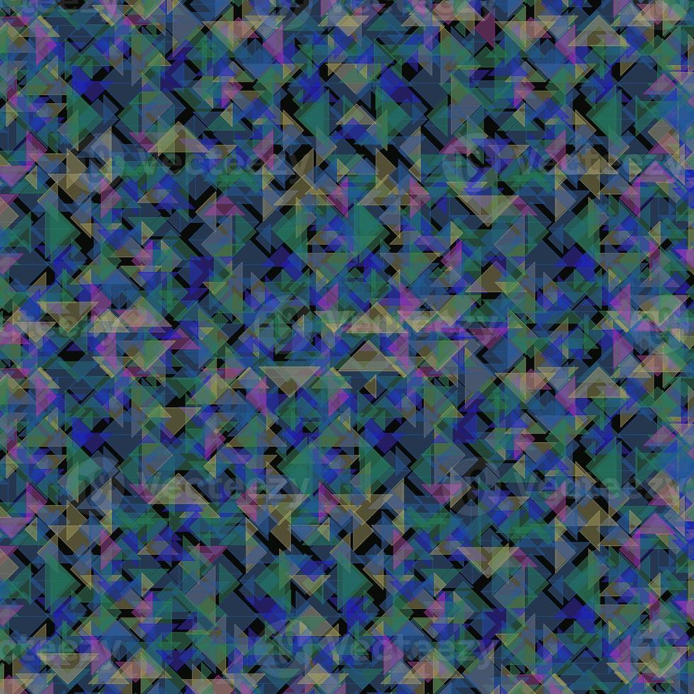abstrakt mörkblå geometriska olika former och blad moderna månghörnigt mönster med triangel konst textur på mörk färgglada. foto