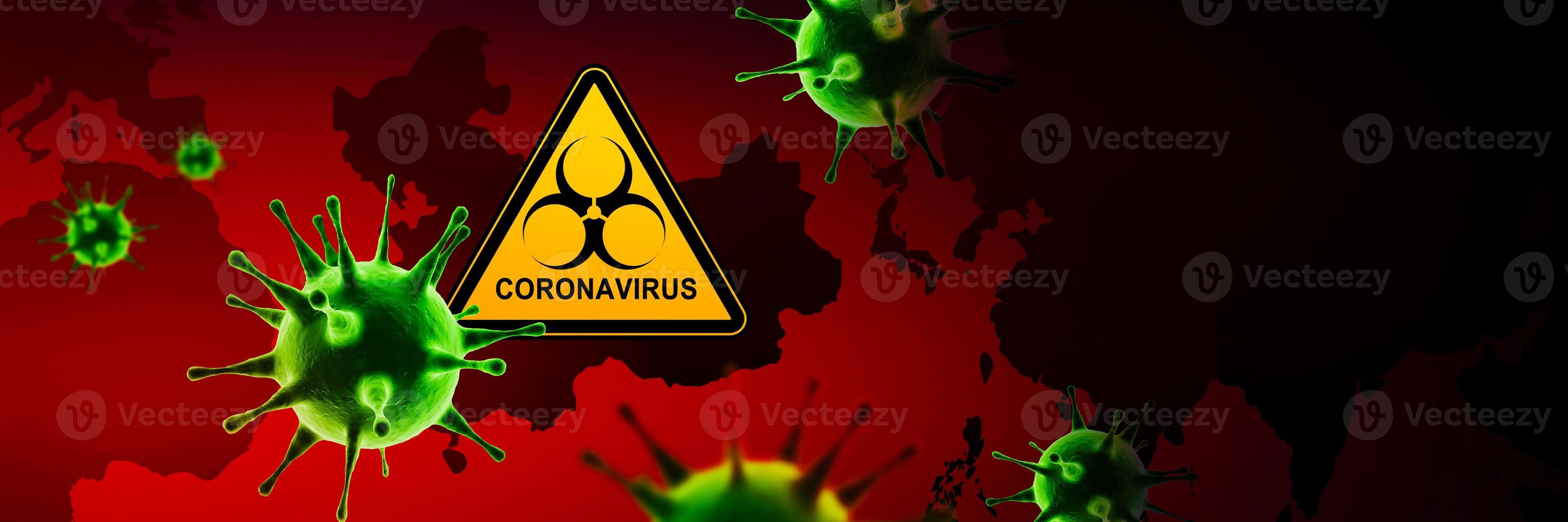 Corona virus bakgrund, pandemisk risk koncept. 3d illustration foto