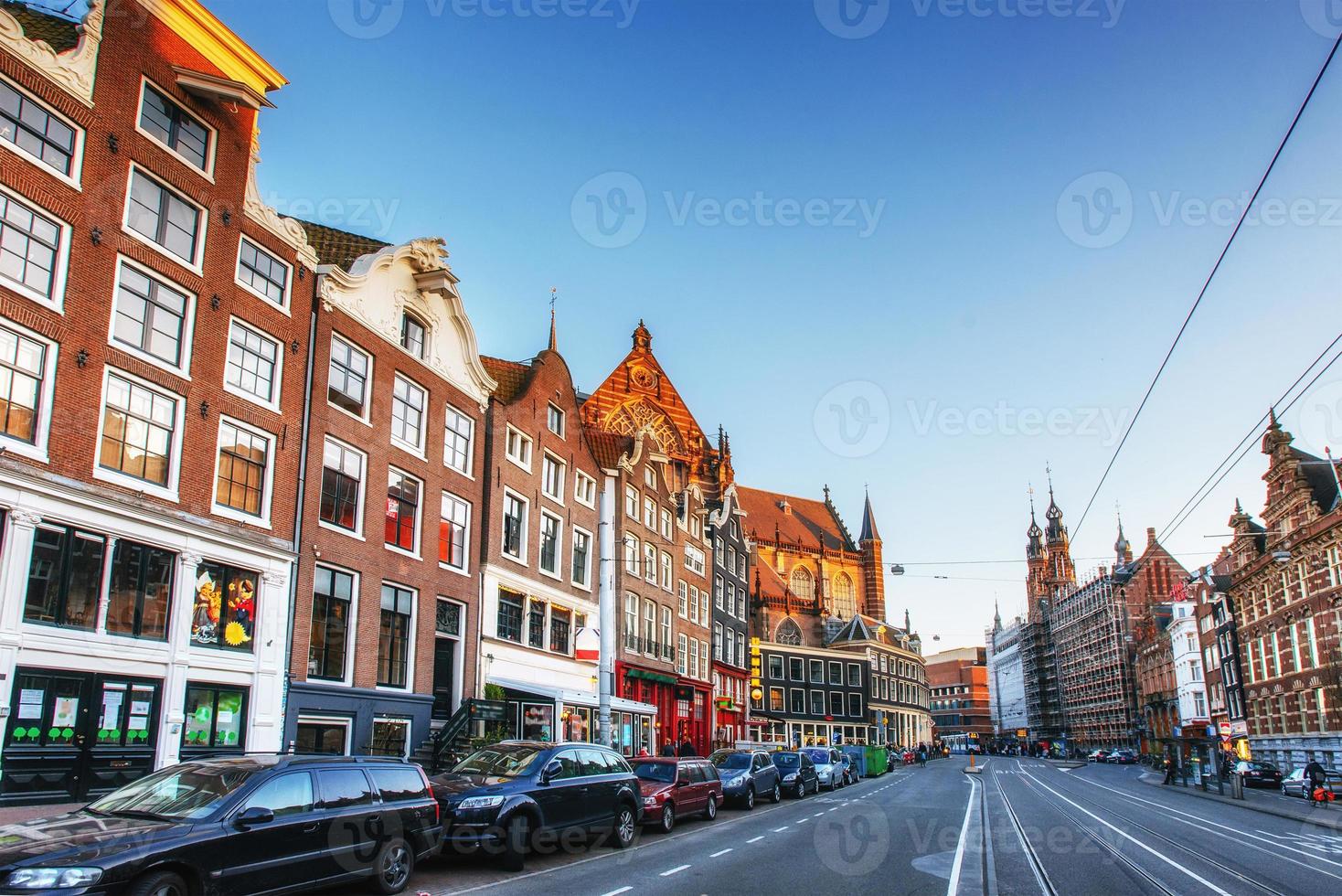 amsterdam är huvudstaden och den mest folkrika staden i Nederländerna. foto