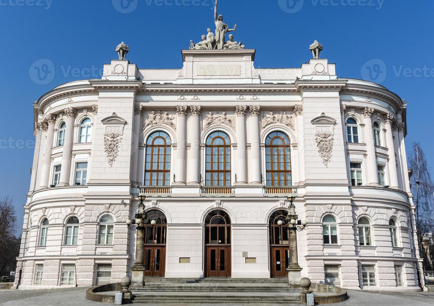 Fasaden av Warszawas tekniska universitet i Polen, Europa foto