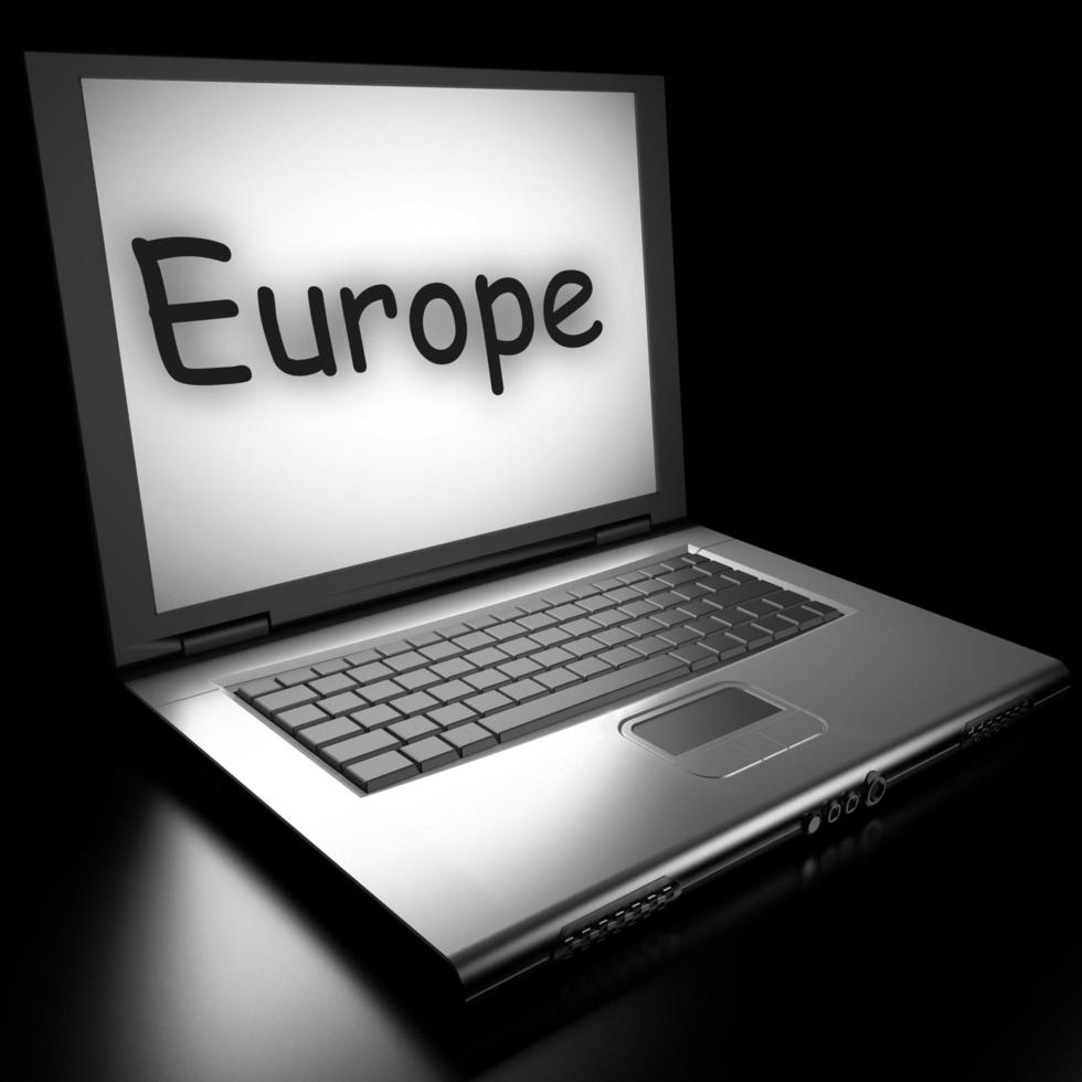 Europa ord på laptop foto
